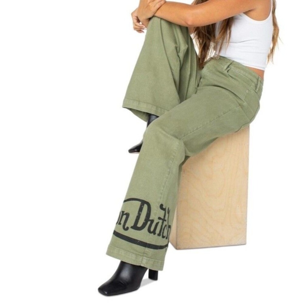 Von Dutch Women's Logo Wide-Leg Jeans Sz: 29 - Picture 3 of 9